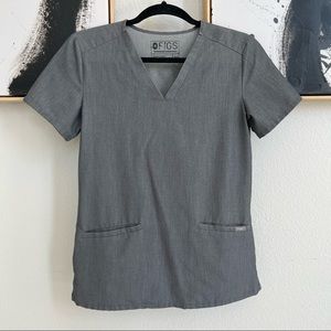 women's casma three-pocket scrub top - xxs - graphite
